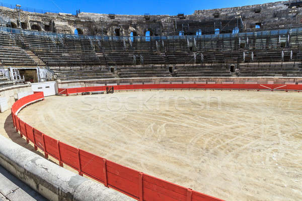 Stier kämpfen roman Amphitheater Frankreich Stock foto © Bertl123