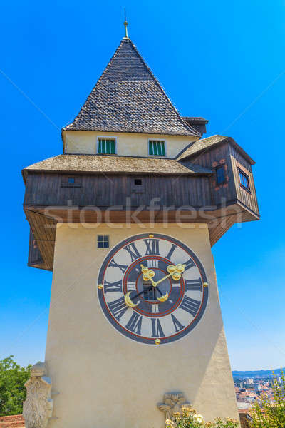Famous Clock Tower (Uhrturm) in Graz, Styria, Austria Stock photo © Bertl123