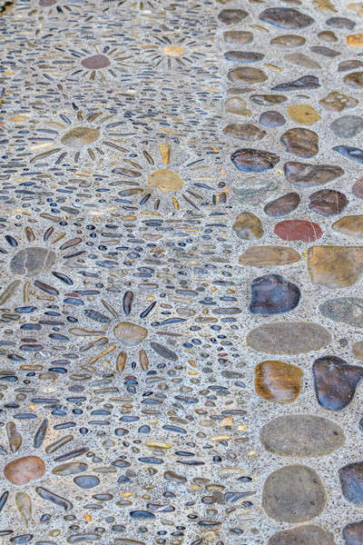 古い 石 舗装 興味深い カラフル 道路 ストックフォト © Bertl123