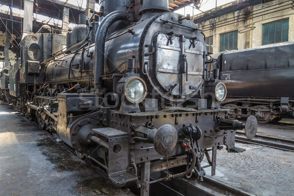 öreg gőzmozdony vasút múzeum részletek gép Stock fotó © Bertl123