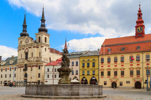 商业照片:主 广场 教会 捷克共和国 天空 jihlava(ig