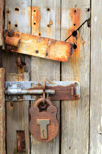 Rusty ancient door lock  Stock photo © Bertl123