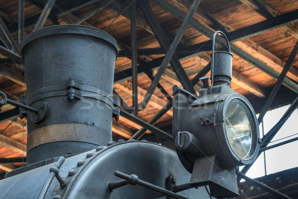 Details of old steam locomotive / engine in railway museum Stock photo © Bertl123
