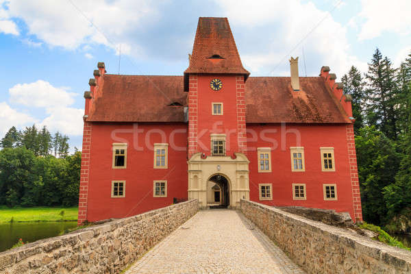 Red water chateau Cervena Lhota in Southern Bohemia, Czech Repub Stock photo © Bertl123