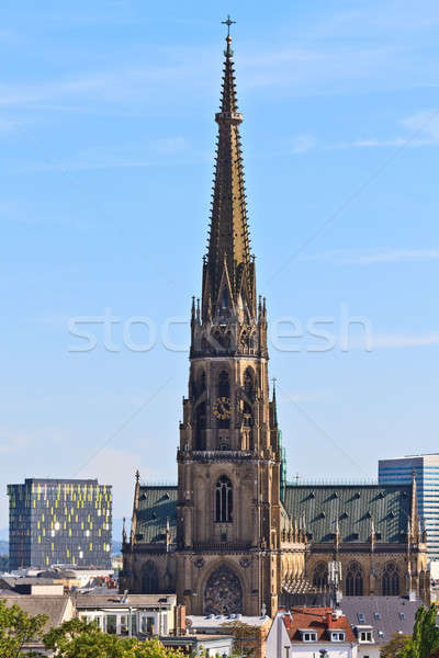新 大教堂 建設 時鐘 教會 旅行 商業照片 © Bertl123