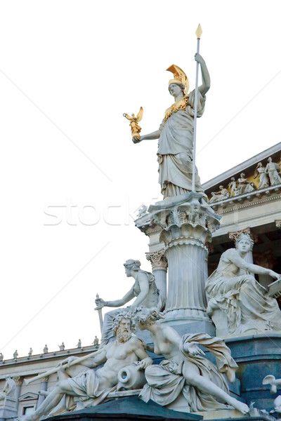 Pallas Athene statue in forn of Austrian Parliament, Vienna Stock photo © Bertl123