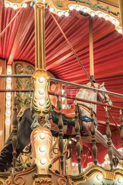 An old fashioned carousel at night Stock photo © Bertl123