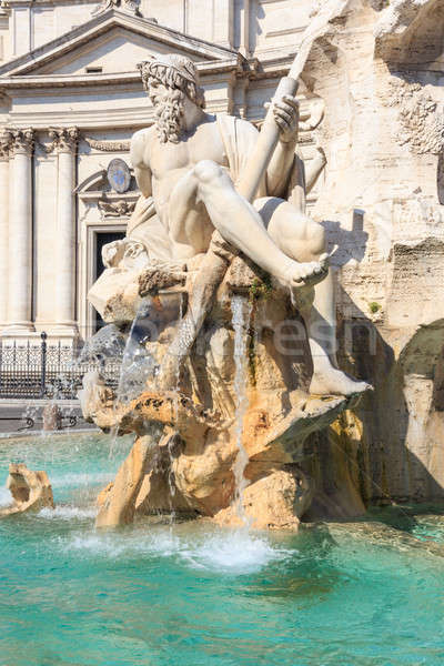 Rome, Fontana del Moro on Piazza Navona Stock photo © Bertl123