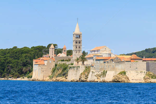 Croatian island of Rab, view on city and fortifications, Croatia Stock photo © Bertl123