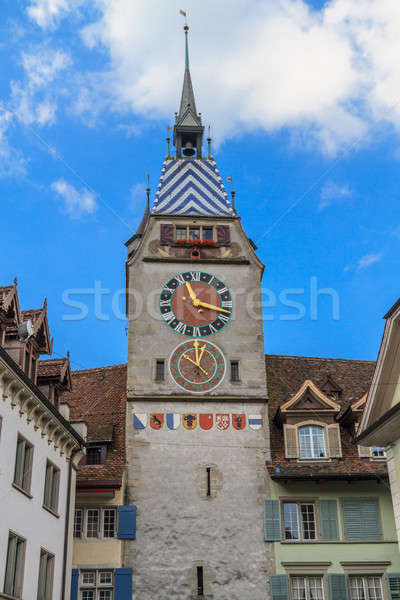 Zytturm / Tower of Zyt in the Swiss City of Zug Stock photo © Bertl123