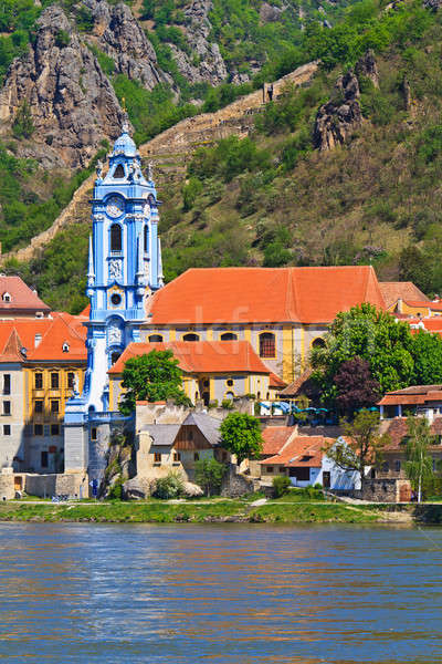 Stock photo: Durnstein Baroque Church on the river danube (Wachau Valley), Au