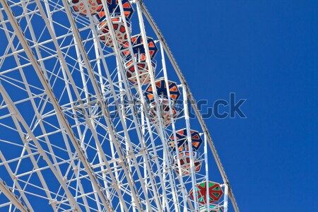 Branco roda blue sky cidade metal azul Foto stock © Bertl123