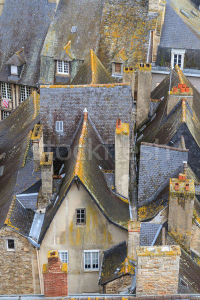 Dinan old town roof tops, Brittany, France Stock photo © Bertl123