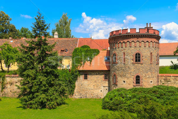 Cidade velha fortificação tcheco República Checa jardim azul Foto stock © Bertl123