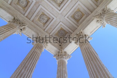 Romeinse tempel details Frankrijk stad zuidelijk Stockfoto © Bertl123