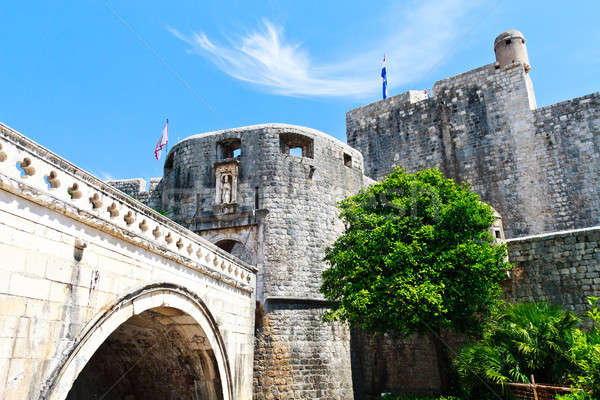 Stock photo: Dubrovnik City Entrance through medieval walls, Croatia