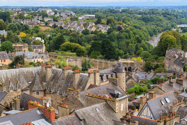 Dinan old town panoramic view, Brittany, France Stock photo © Bertl123