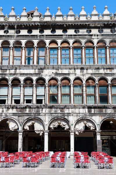 Venice - Piazza San Marco - Facade and arcades of old palazzo Stock photo © Bertl123