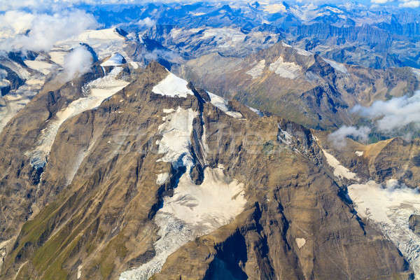 Glacier at Grossglockner massif aerial view Stock photo © Bertl123