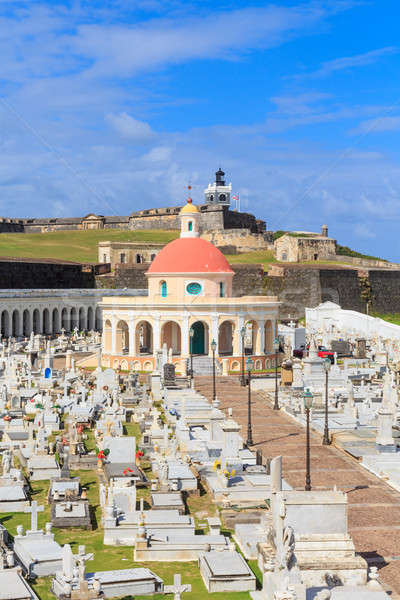 Stock photo: Old San Juan, El Morro fort and Santa Maria Magdalena cemetery, 