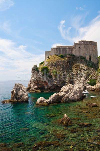 Dubrovnik scenic view on harbor fortification Stock photo © Bertl123