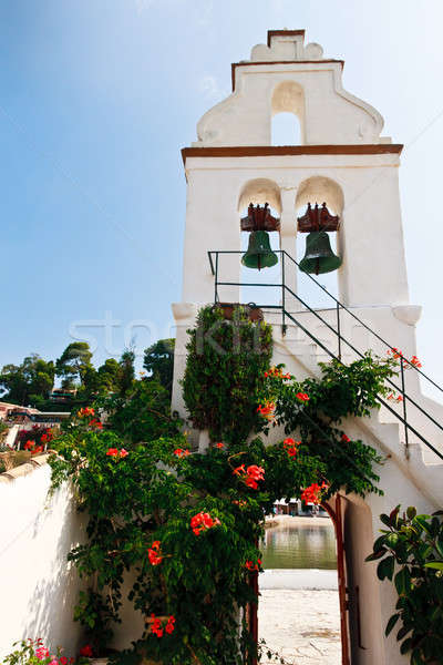 White Church bell tower in Greece (Corfu / Kerkyra) Stock photo © Bertl123