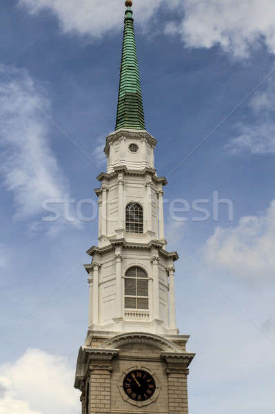 Niezależny kościoła sawanna Gruzja USA okno Zdjęcia stock © Bertl123