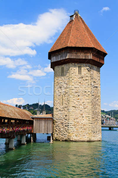 Stock photo: Luzern view of Chapel Bridge 