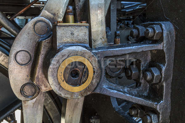 Szczegóły starych maszyn pary silnika Zdjęcia stock © Bertl123