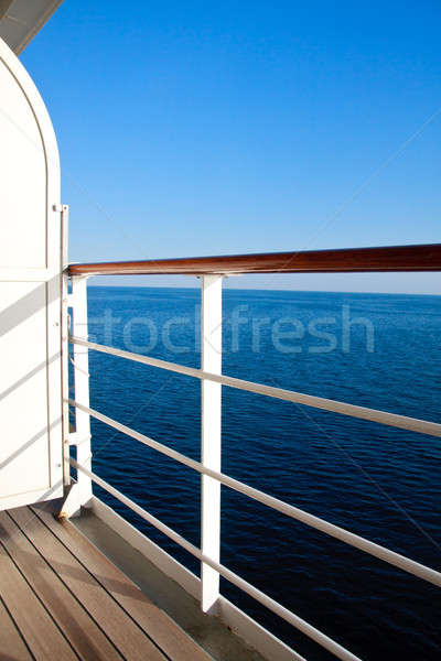 Luxurious cruise ship balcony view on blue ocean Stock photo © Bertl123
