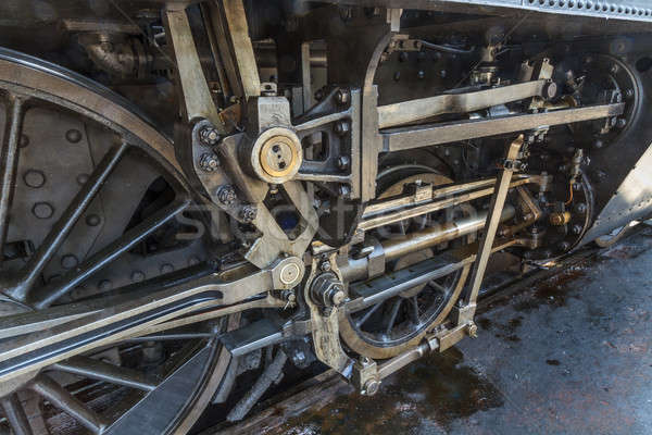 Details of old steam locomotive / engine in railway museum Stock photo © Bertl123