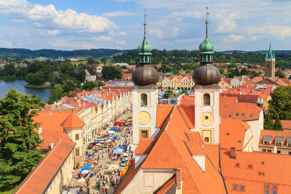 Telc, view on old town (a UNESCO world heritage site), Czech Rep Stock photo © Bertl123