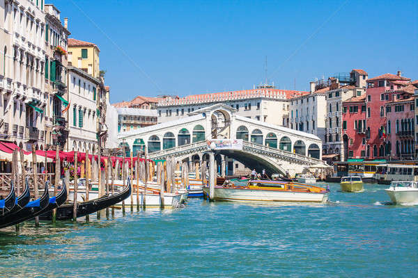 Venice - Rialto Bridge and Canale Grande Stock photo © Bertl123