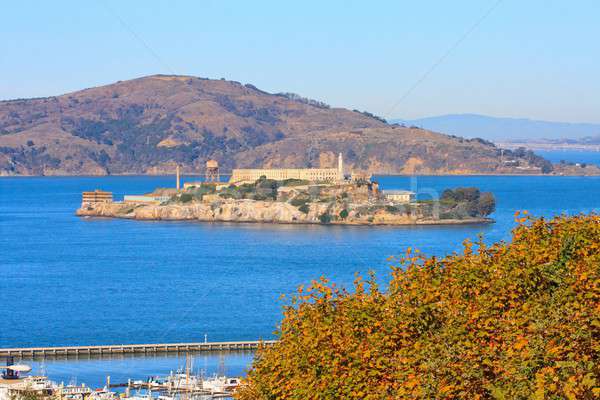 Alcatraz Island and Hyde Street Pier, San Francisco, California Stock photo © Bertl123