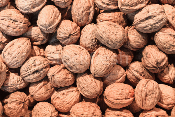 Walnuts Heap at local Market Stock photo © Bertl123