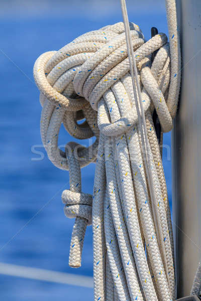 Sailboat rope detail Stock photo © Bertl123