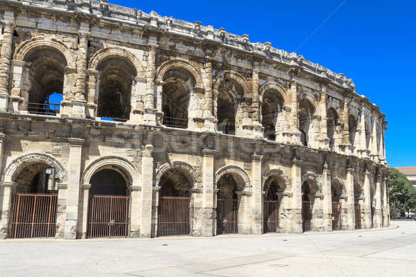 Roman Amphitheater Frankreich Details alten Wand Stock foto © Bertl123