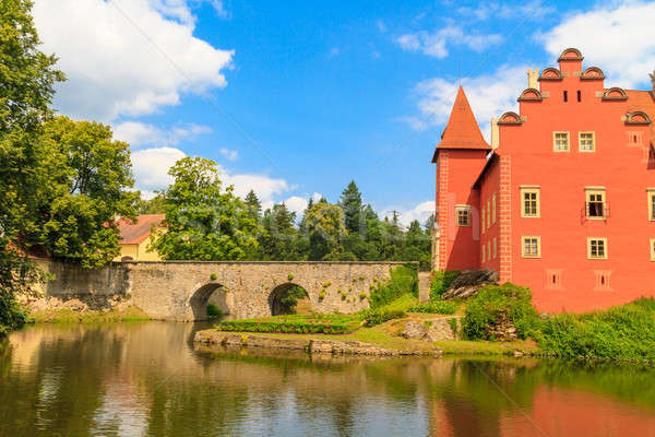 Red water chateau Cervena Lhota in Southern Bohemia, Czech Repub Stock photo © Bertl123