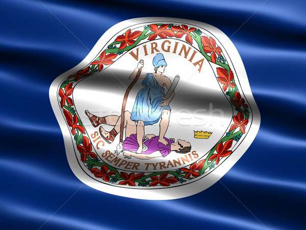 Banderą Virginia komputera wygenerowany ilustracja jedwabisty Zdjęcia stock © bestmoose