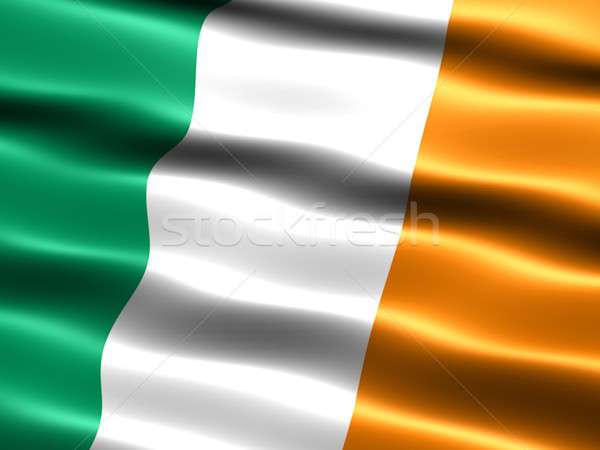 Vlag Ierland computer gegenereerde illustratie zijdeachtig Stockfoto © bestmoose