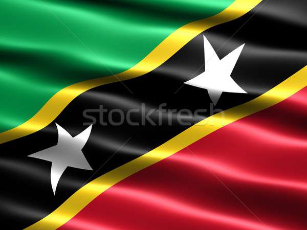 Flag of Saint Kitts and Nevis Stock photo © bestmoose