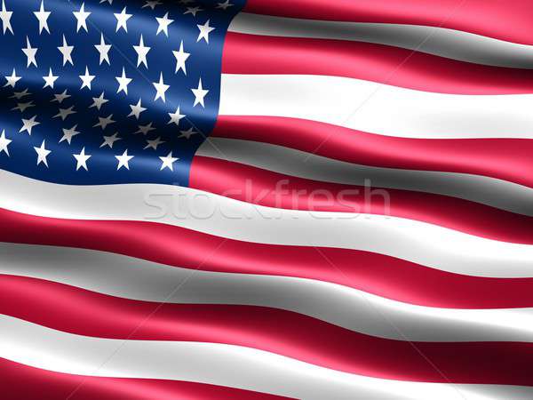 Zászló USA számítógép generált illusztráció selymes Stock fotó © bestmoose