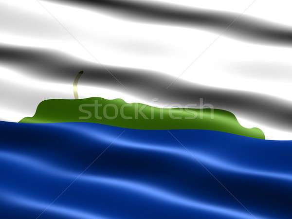 Banderą wyspa miejscowy komputera wygenerowany ilustracja Zdjęcia stock © bestmoose