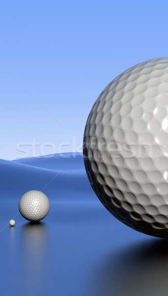 Alfa surreal paisagem três diferente golfe Foto stock © bestmoose