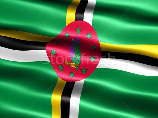 Bandeira Dominica computador gerado ilustração sedoso Foto stock © bestmoose