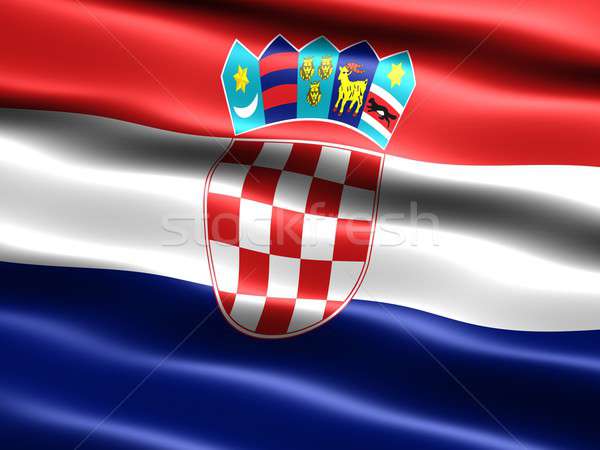 флаг Хорватия компьютер генерируется иллюстрация шелковистый Сток-фото © bestmoose