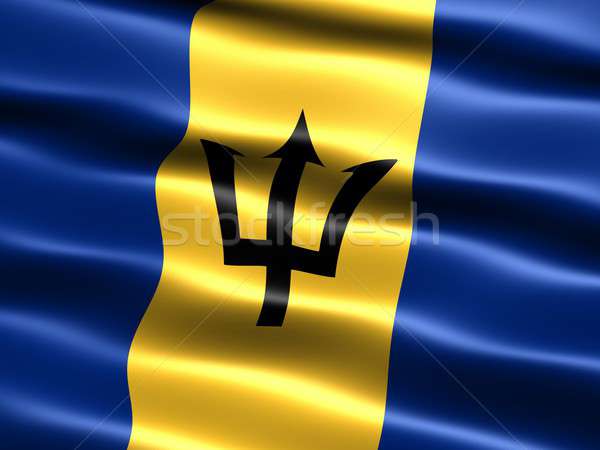 флаг Барбадос компьютер генерируется иллюстрация шелковистый Сток-фото © bestmoose