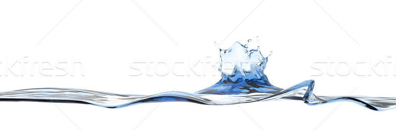 Wide water surface with water splash crown Stock photo © bestmoose