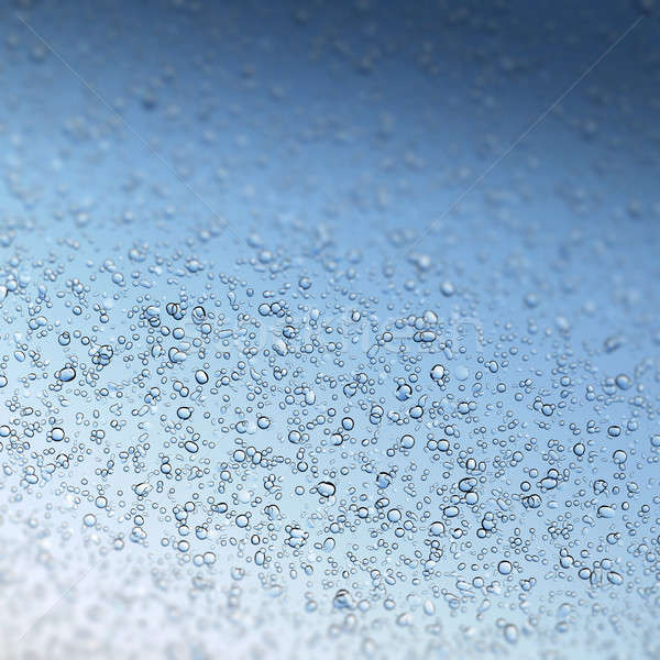 Water drops on blue, shallow DOF Stock photo © bestmoose