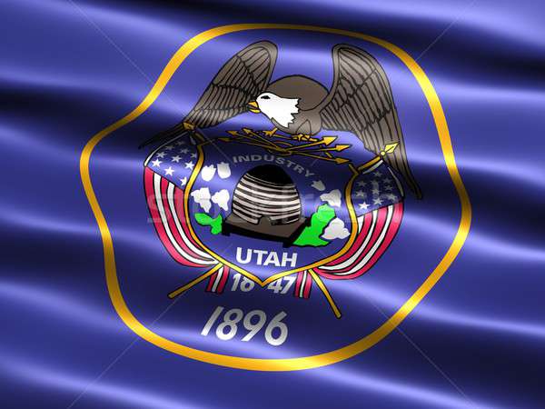 Flagge Utah Computer erzeugt Illustration seidig Stock foto © bestmoose